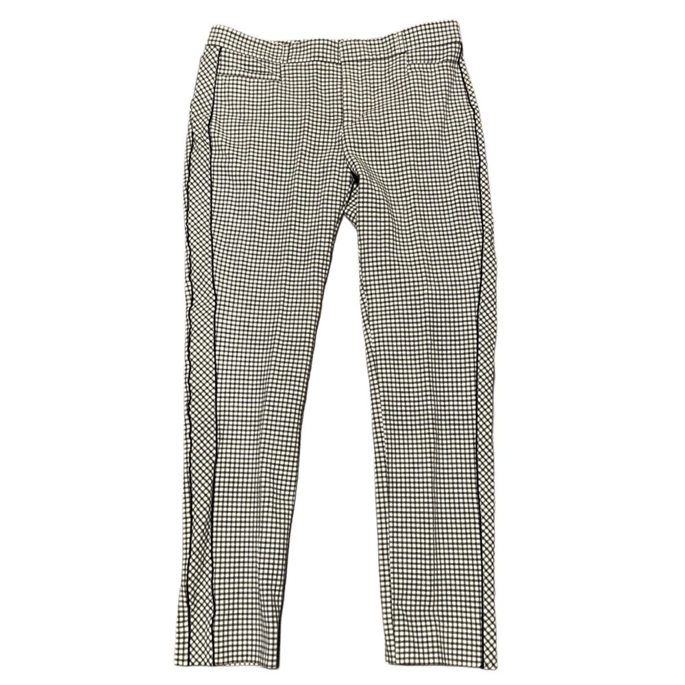 Women’s Banana Republic Sloan Black and White Checkered Pants Size 8T‎